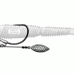 Owner Hooks Owner Flashy Swimmer Hooks - Nickel Willow Leaf Fishing Hooks