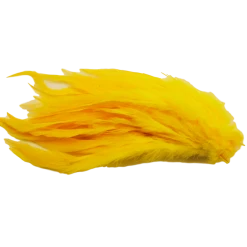 Hareline Dubbin Dyed Over White Strung Chinese Saddle Hackle