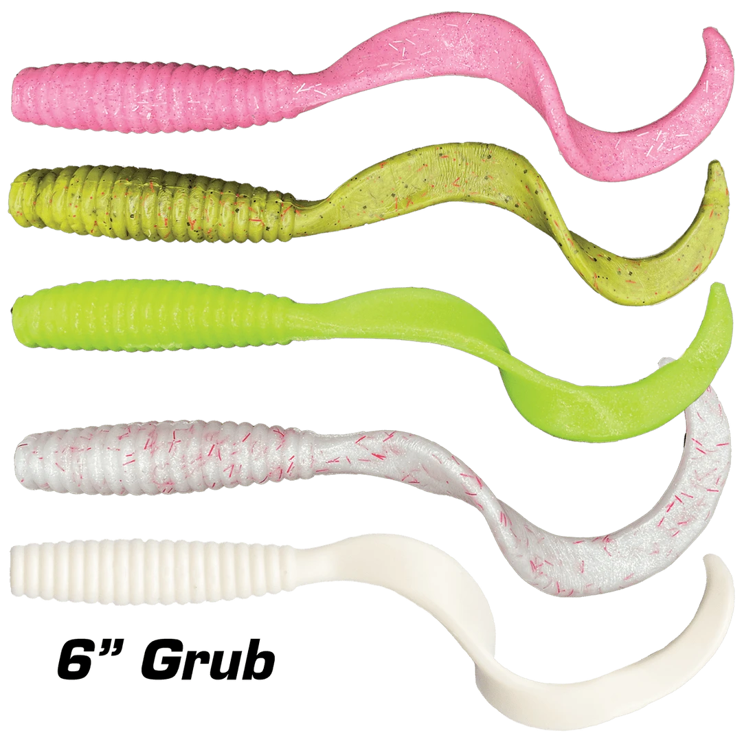Soft Plastic Lures Fishbites Fight Club 6" Grub 3 Soft Plastic Lures Fishbites Fight Club 6" Grub