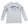 The Saltwater Edge Sun Protective Clothing SWE Bluefin Stencil Long Sleeve Performance Shirt - By Aftco