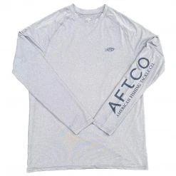 The Saltwater Edge Sun Protective Clothing SWE Bluefin Stencil Long Sleeve Performance Shirt - By Aftco