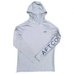 The Saltwater Edge SWE Bluefin Stencil Long Sleeve Performance Hoodie - By Aftco