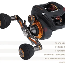 Penn Fishing Low Profile Baitcasting Reels Penn Fathom Low Profile Reels