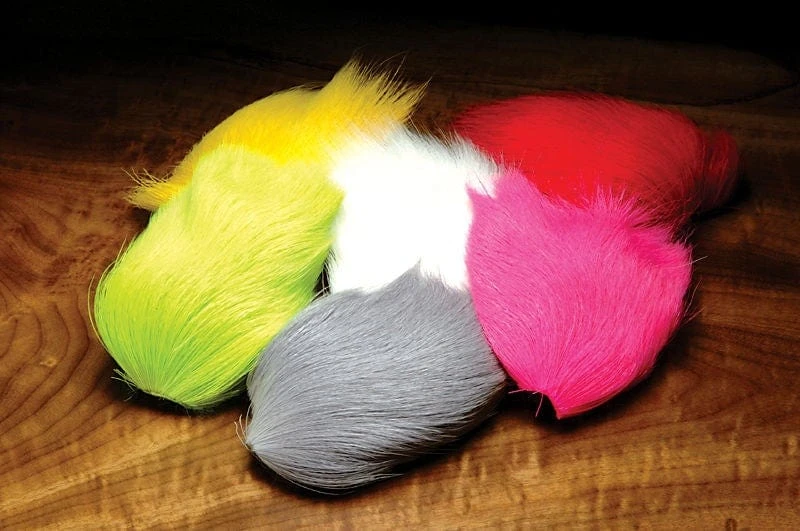 Hareline Dubbin Fly Tying Deer Belly Hair Dyed Over White 9 Hareline Dubbin Fly Tying Deer Belly Hair Dyed Over White