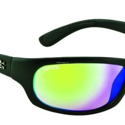 Closeout Fishing Accessories Calcutta Steelhead Sunglass (Matte Black Frame/Green Mirror Lens)