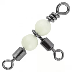 Tsunami Fishing Snaps And Swivels Tsunami Rolling T-Swivels With Glow Beads